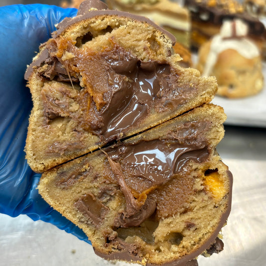 CHOCOLATE CARAMEL STUFFED COOKIE