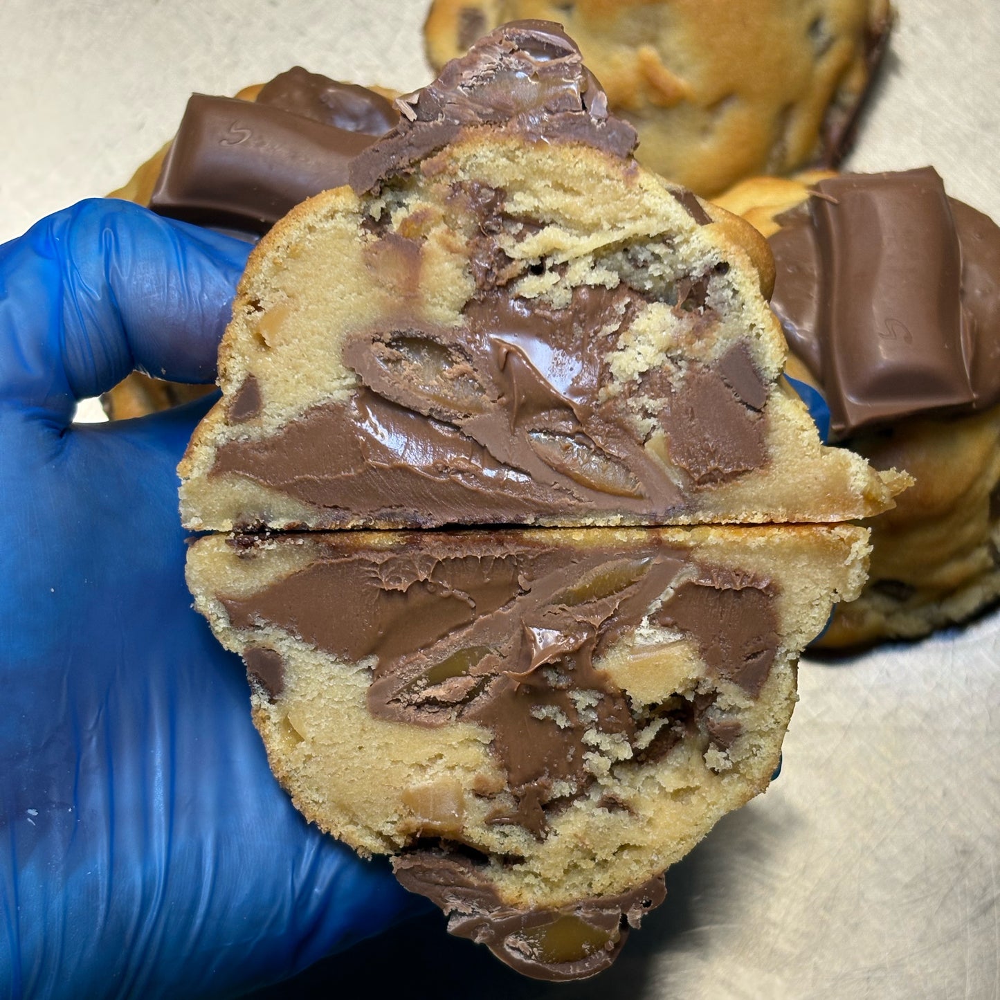GALAXY CARAMEL STUFFED COOKIE